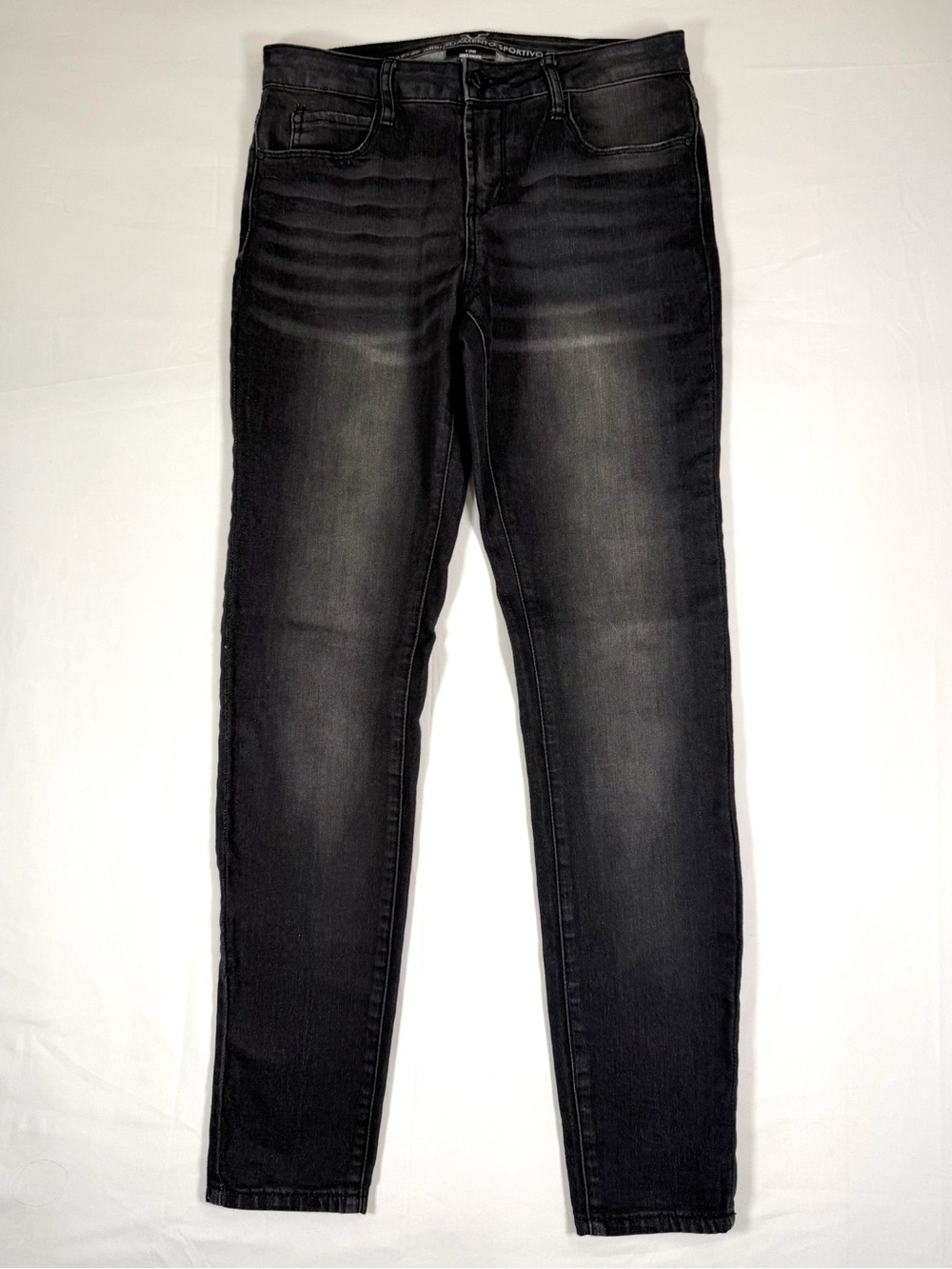 V 1969 ITALIA Womens Skinny Jeans Black Stretch Denim Size 26 Contemporary